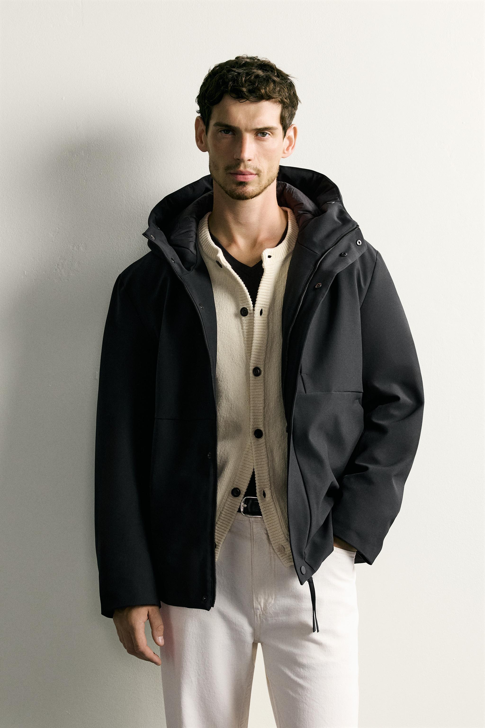 TECHNICAL WATER-REPELLENT HOODED JACKET
